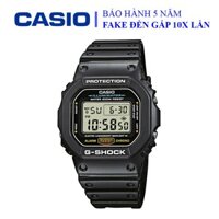 Đồng hồ Casio nam dây cao su thể thao, điện tử, viền đen lịch lãm, chống nước WR200M đi bơi (DW-5600E-1VDF)