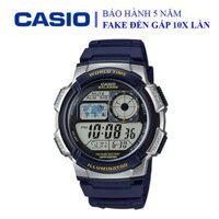 Đồng hồ Casio nam dây nhựa thể thao, điện tử, 3 mặt hiển thị, thiết kế tinh tế, chống nước WR100M (AE-1000W-2AVDF)