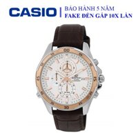 Đồng hồ Casio nam dây sắt thể thao, khung viền ánh bạc đẳng cấp, sang trọng, chống nước WR100M đi bơi (EFR-547L-7AVUDF)