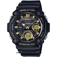 ĐỒNG HỒ CASIO – NAM – ĐIỆN TỬ – PIN 10 NĂM – DÂY VỎ NHỰA – AEQ-120W-9AVDF