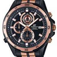 Đồng Hồ Casio Nam Edifice EFR-547D Demi Vàng Hồng Mặt Đen