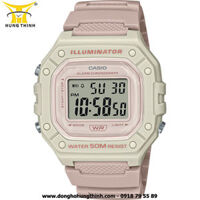 ĐỒNG HỒ CASIO NAM – NỮ DÂY NHỰA DIGITAL W-218HC-4A2VDF