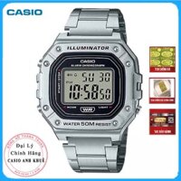 Đồng Hồ Casio nam W-218HD-1AV Dây Kim Loại Măt Vuông