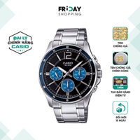 Đồng Hồ Casio Nam MTP-1374D-2AVDF Mặt Tròn Dây Kim Loại Chính Hãng