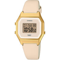 ĐỒNG HỒ CASIO – NỮ – ĐIỆN TỬ – QUARTZ (PIN) – DÂY DA – DIGITAL – LA680WEGL-4DF