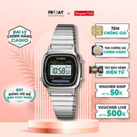 Đồng Hồ Casio Nữ Điện Tử LA670WA-1DF Mặt Vuông Dây Kim Loại Chính Hãng