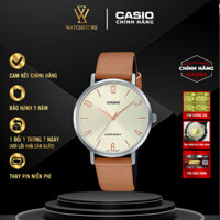 Đồng Hồ Casio Nữ LTP-VT01L-5BUDF Màu Gold Kim Vàng Mặt Kính Khoáng 34mm Chống Nước Dây Da Vỏ Kim Loại Không Gỉ