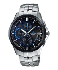 ĐỒNG HỒ CASIO OCEANUS OCW-S3001-1ADF Dây kim loại - Mặt đồng hồ đen 6 kim - Pin năng lượng mặt trời