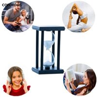 Đồng hồ cát COFORDOS, 30 / 60 phút Đồng hồ cát thủy tinh bằng gỗ Hẹn giờ cát, Đồng hồ cát cổ điển 8 màu lớn Máy tính để bàn tại nhà