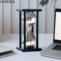 Đồng hồ cát LYMEDIA Hẹn giờ cát, 30 / 60 phút 8 màu Đồng hồ cát cát, Đồng hồ cát thủy tinh bằng gỗ cổ điển lớn Máy tính để bàn tại nhà