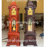Đồng hồ cây gỗ hương đá cao 1m85 rộng 55 sâu 25(giá 1 cây )
