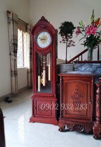 Đồng hồ cây gỗ hương đá cao 1m90