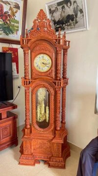 Đồng Hồ Cây Gỗ Hương Đá Kiểu Tứ Trụ Hiện Đạị TT-DH190