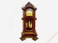 Đồng hồ cây gỗ mun đuôi công DH008