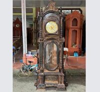 Đồng hồ cây tứ trụ gỗ mun hoa ĐHC50