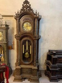 Đồng Hồ Cây Tứ Trụ Gỗ Mun DH09