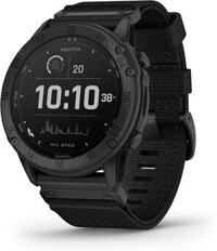 Đồng hồ chiến thuật Garmin tactix Delta Solar có tính năng sạc bằng năng lượng mặt trời và tương thích với tầm nhìn ban đêm, màu đen - được chế tạo theo tiêu chuẩn quân sự.