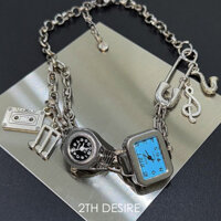 Đồng Hồ Chính Hãng Ấm Siêu Tốc Pin Vòng Cổ Ngọt Ngào Mát Vintage Dây Xích Tinh Tế Choker Xương Đòn Dây Xích