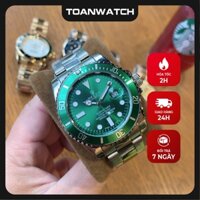 Đồng hồ chính hãng nam, đồng hồ đeo tay Rolex Submarine mặt dial xanh lá dây thép không gỉ - Auotomatic