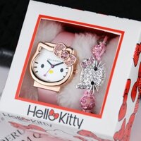 đồng hồ cho bé gái Hello Kitty Dây Đeo 2 Trong 1 Xinh Xắn đồng hồ đeo tay nữ học sinh