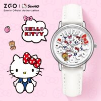 Đồng hồ chống nước ZGO x Sanrio Hello Kitty Đồng hồ trẻ em ngoài trời dạ quang Quà tặng trẻ em 2130