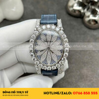 Đồng Hồ Chopard Nữ Đính Vàng Trắng 18k Full Kim Cương Thiên Nhiên 34mm