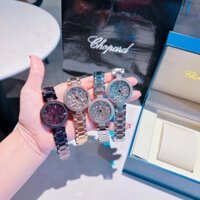 Đồng Hồ Chopard Nữ Máy Quartz (Pin) Kính Crystal Siz 35mm Kính Sapphiare Mặt Tròn Xoay Dây Kim Loại