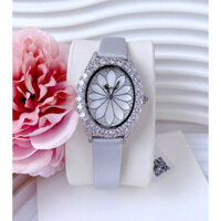 Đồng Hồ Chopard Nữ Máy Quartz (Pin) Thiết Kế Full Đá Pha Lê - Đồng Hồ Nữ 35mm Dây Da Kính Sapphiare