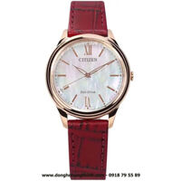 ĐỒNG HỒ CITIZEN – ECO-DRIVE – NỮ – DÂY DA – 3 KIM – EM0419-11D