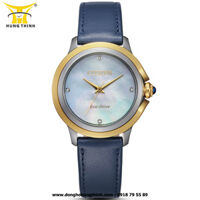 ĐỒNG HỒ CITIZEN ECO-DRIVE NỮ DÂY DA 3 KIM EM0794-03Y