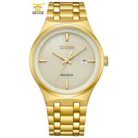 ĐỒNG HỒ CITIZEN NAM BM7652-52P PIN NĂNG LƯỢNG ECO-DRIVE – DÂY MẠ MÀU VÀNG – KÍNH KHOÁNG – 5ATM – 40MM