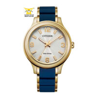 ĐỒNG HỒ CITIZEN NỮ FE7078-93A ECO-DRIVE (PIN NĂNG LƯỢNG) – KÍNH KHOÁNG – DÂY CAO SU – 10ATM – 36.8MM