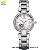 ĐỒNG HỒ CITIZEN – NỮ – TỰ ĐỘNG (AUTOMATIC) – LỘ MÁY – DÂY KIM LOẠI – 3 KIM – PR1020-85A
