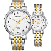 ĐỒNG HỒ CITIZEN – QUARZT (PIN) – CẶP ĐÔI – DÂY KIM LOẠI – 3 KIM – BI5076-51A VÀ EU6096-58A