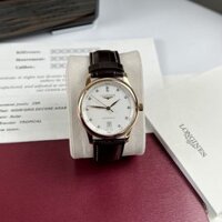 Đồng hồ cơ Automatic Longines Master nam dây da màu rose gold 40mm