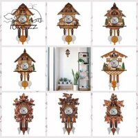 Đồng hồ cổ điển con lắc gỗ CULI, Tháp rừng Đồng hồ treo tường gỗ im lặng, Nghệ thuật thủ công Vintage 3D Chiming Gỗ 3D Đồng hồ bấm huyệt Trang trí tường