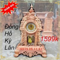 Đồng hồ cổ điển quả lắc trang trí gỗ hương cao 77,97cm