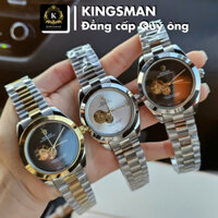 Đồng Hồ Cơ Nam Automatic Dây Thép Lộ Máy Nhật Chống Nước Rolex N020, Đồng Hồ Máy Cơ Tự Động Dây Kim Loại