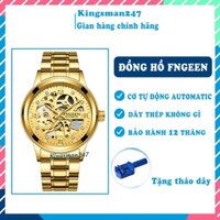 Đồng hồ cơ nam chính hãng Fngeen 6018 lộ máy automatic tự động, dây thép không gỉ cao cấp đẹp giá rẻ [Tặng tháo dây]