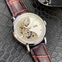 Đồng hồ cơ nam dây da HUBE 2722 automatic, đồng hồ cơ lộ máy nam mặt kính sapphire - One Time Store