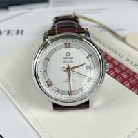 Đồng hồ cơ nam dây da nâu 3 kim Omega Deville Co-Axial Chronometer fake cao cấp 40mm