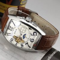 Đồng Hồ Cơ Nam Dây Da SEWOR Cổ Điển Lộ Máy Chạy 5 Kim SW501 ;