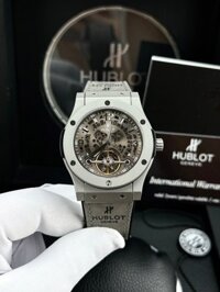 Đồng hồ cơ nam Hublot Automatic lộ máy Nhật màu xám giá rẻ 42mm