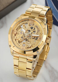 Đồng hồ cơ nam lộ máy Forsining H207M lộ máy thời trang độc đáo - Full Gold