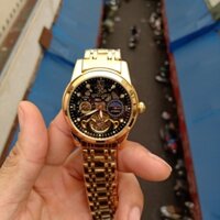 Đồng hồ cơ nam mặt tròn lộ cơ mặt trước sau.
