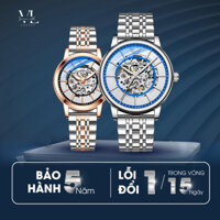 Đồng hồ cơ nam nữ Chenxi CX 8823 automaticv đồng hồ cơ dây thép lộ cơ nam nữ