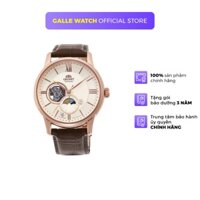 Đồng hồ cơ nam Orient Watch Sun And Moon RA-AS0009S10B lộ máy mặt kính sapphire chống xước dây da đeo tay chính hãng