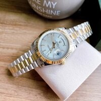 Đồng Hồ Cơ Nam Rolex Chính Hãng Có 2 Lịch Thứ Ngày Dây Thép Đúc Đặc Chống Nước Tốt Mẫu Mới 2024
