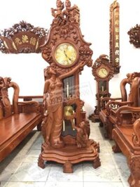 Đồng Hồ Cô Tiên Gỗ Hương Đá Cao 2m3