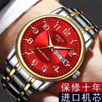 Đồng hồ cơ tự động Thụy Sĩ mới Đồng hồ thương hiệu nổi tiếng cao cấp Đồng hồ nam dạ quang chống nước lịch đôi Đồng hồ thời trang